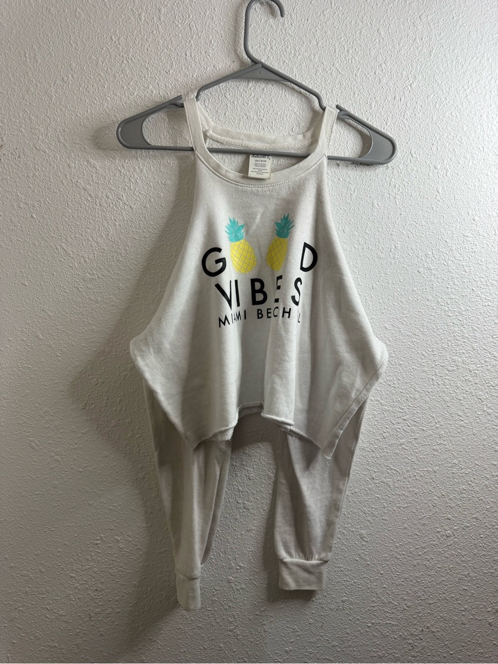 Exist White Crewneck Tee with Tag Detail - White